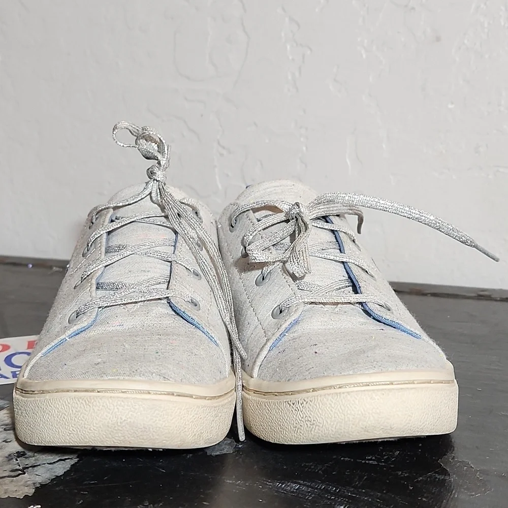 TOM'S 3Y Lenny Grey Multi Speckle Drizzly Weather Lace Up Shoes